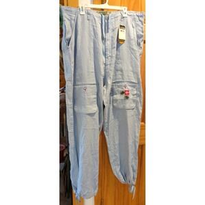 NWT New Akademiks Mens 100% Linen Lightweight Button & Drawstring Size 4XL Pants